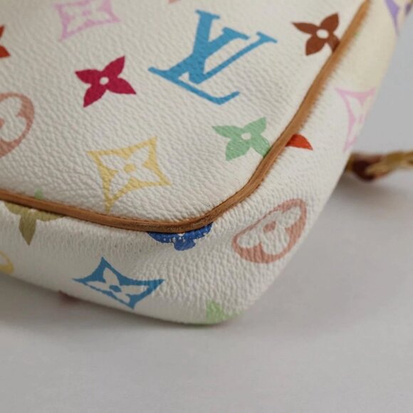 LOUIS VUITTON Monogram Multicolor Pochette Pouch White M92649 LV Auth 139900V - Picture 5 of 16